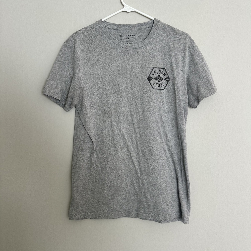 Volcom Stone Graphic T-shirt Mens‎ Medium Charcoal Gray Skate Surf Cotton